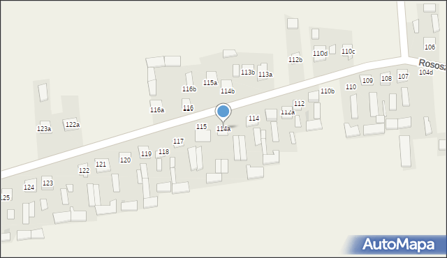 Rososz, Rososz, 114a, mapa Rososz