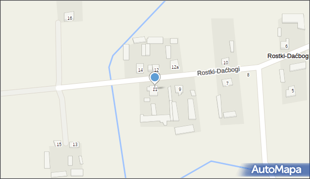Rostki-Daćbogi, Rostki-Daćbogi, 11, mapa Rostki-Daćbogi