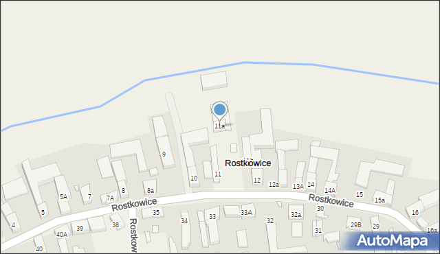 Rostkowice, Rostkowice, 11a, mapa Rostkowice