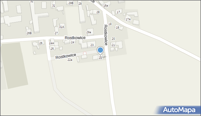 Rostkowice, Rostkowice, 22, mapa Rostkowice