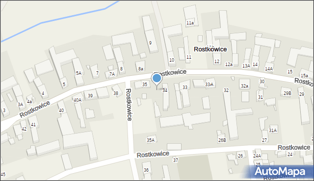 Rostkowice, Rostkowice, 34A, mapa Rostkowice