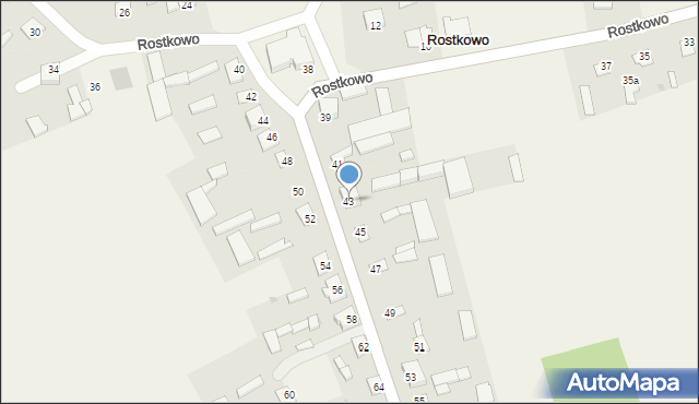 Rostkowo, Rostkowo, 43, mapa Rostkowo