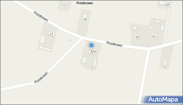 Rostkowo, Rostkowo, 13, mapa Rostkowo