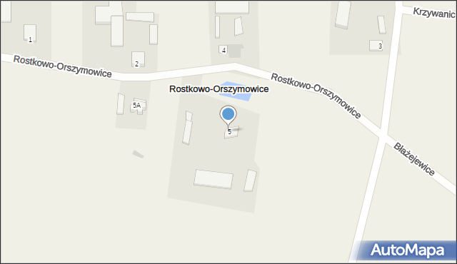 Rostkowo-Orszymowice, Rostkowo-Orszymowice, 5, mapa Rostkowo-Orszymowice