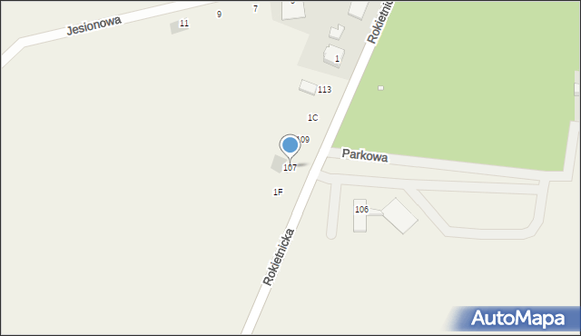 Rostworowo, Rokietnicka, 1E, mapa Rostworowo