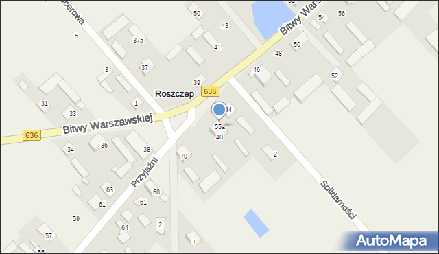 Roszczep, Roszczep, 55a, mapa Roszczep