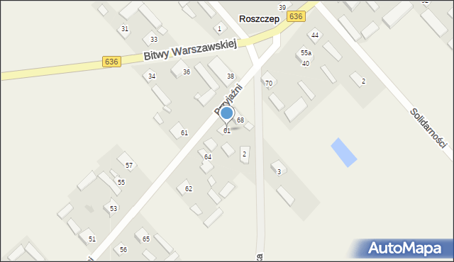 Roszczep, Roszczep, 61, mapa Roszczep