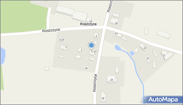 Roszczyce, Roszczyce, 1/2, mapa Roszczyce