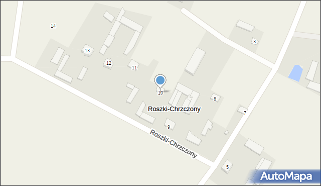 Roszki-Chrzczony, Roszki-Chrzczony, 10, mapa Roszki-Chrzczony