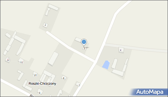 Roszki-Chrzczony, Roszki-Chrzczony, 3, mapa Roszki-Chrzczony