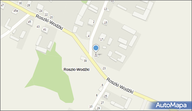 Roszki-Wodźki, Roszki-Wodźki, 21, mapa Roszki-Wodźki