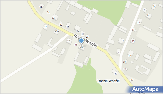 Roszki-Wodźki, Roszki-Wodźki, 41, mapa Roszki-Wodźki