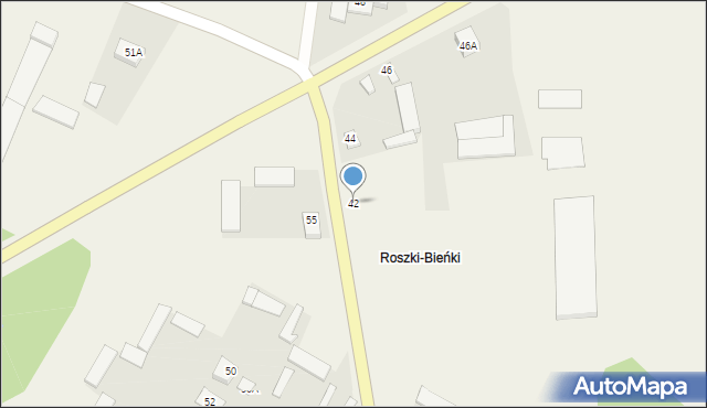 Roszki-Wodźki, Roszki-Wodźki, 42, mapa Roszki-Wodźki