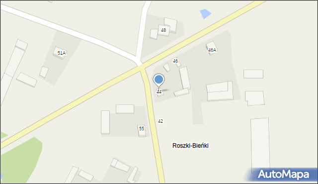 Roszki-Wodźki, Roszki-Wodźki, 44, mapa Roszki-Wodźki