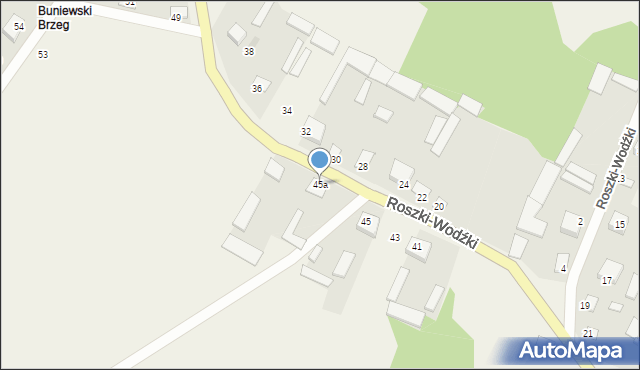 Roszki-Wodźki, Roszki-Wodźki, 45a, mapa Roszki-Wodźki
