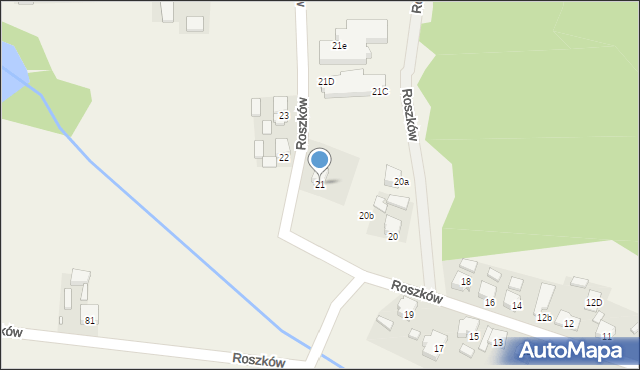 Roszków, Roszków, 21, mapa Roszków