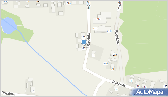 Roszków, Roszków, 22, mapa Roszków