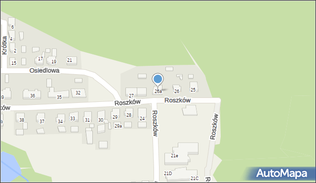 Roszków, Roszków, 26a, mapa Roszków