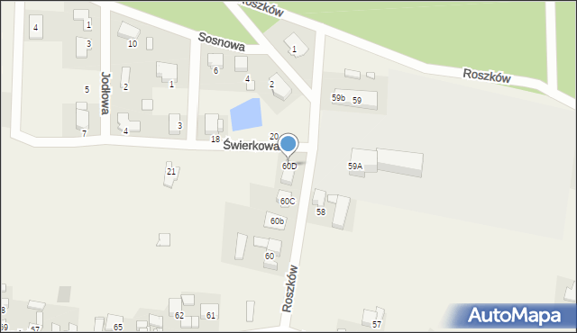 Roszków, Roszków, 60D, mapa Roszków