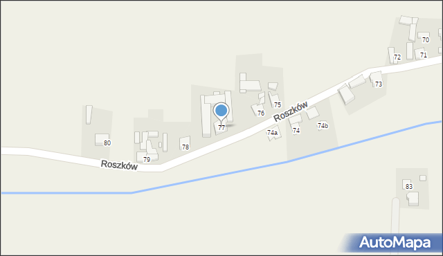 Roszków, Roszków, 77, mapa Roszków