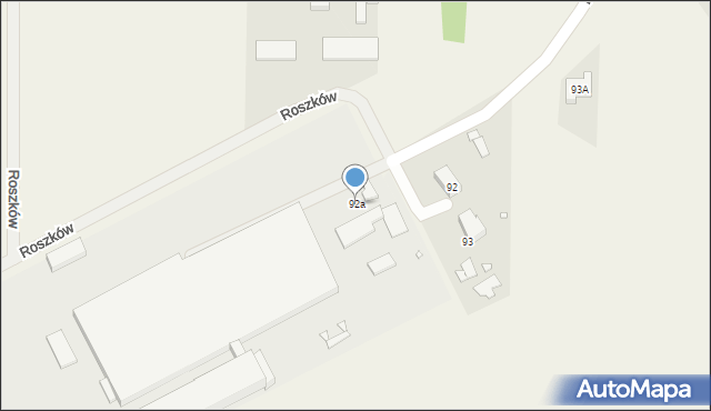 Roszków, Roszków, 92a, mapa Roszków