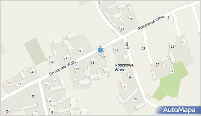 Roszkowa Wola, Roszkowa Wola, 37, mapa Roszkowa Wola