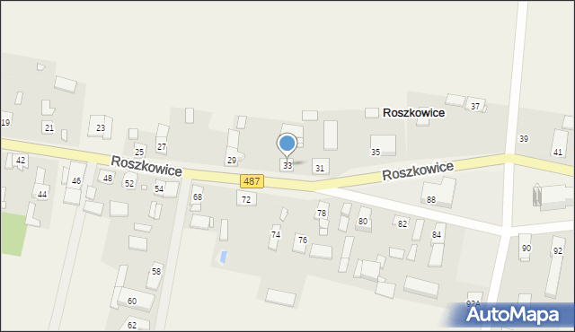 Roszkowice, Roszkowice, 33, mapa Roszkowice