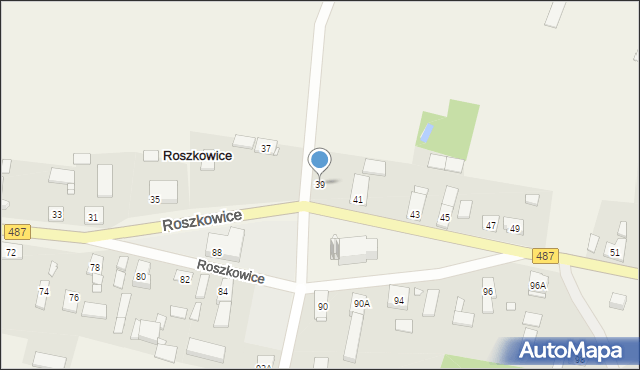 Roszkowice, Roszkowice, 39, mapa Roszkowice