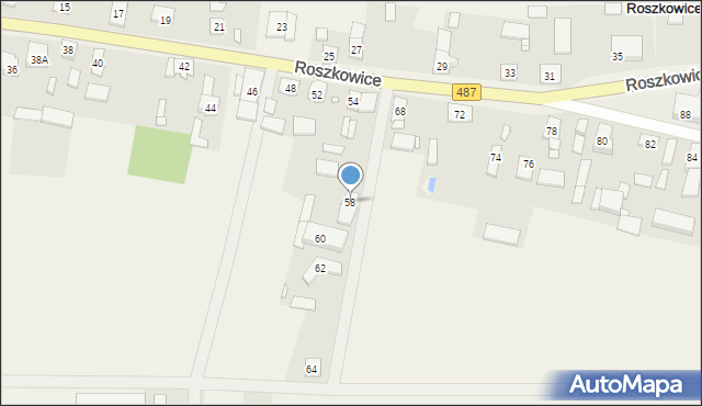 Roszkowice, Roszkowice, 58, mapa Roszkowice