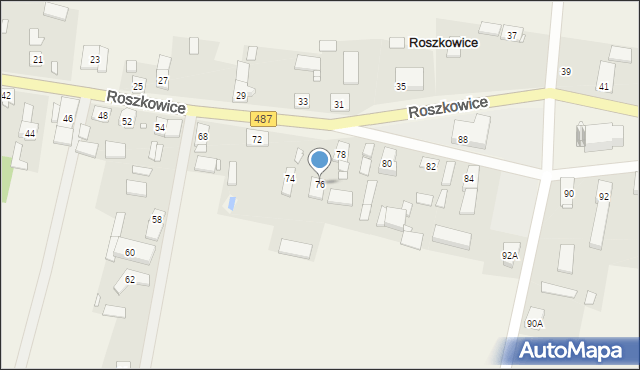 Roszkowice, Roszkowice, 76, mapa Roszkowice