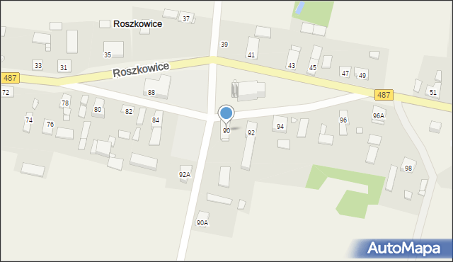 Roszkowice, Roszkowice, 90, mapa Roszkowice