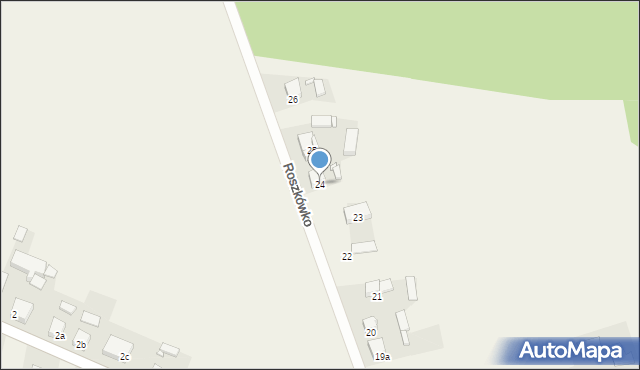 Roszkówko, Roszkówko, 24, mapa Roszkówko