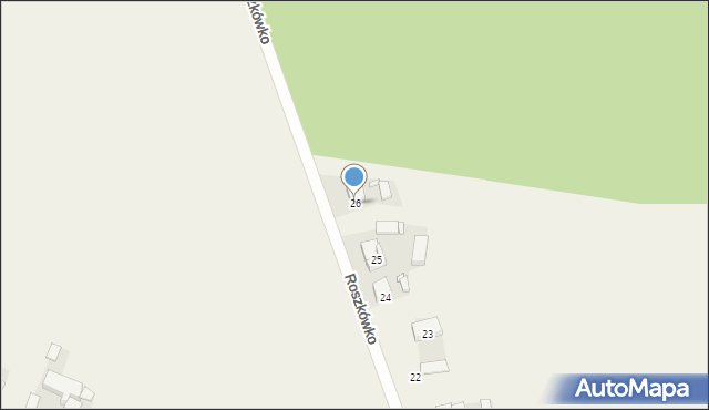Roszkówko, Roszkówko, 26, mapa Roszkówko