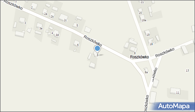 Roszkówko, Roszkówko, 7, mapa Roszkówko