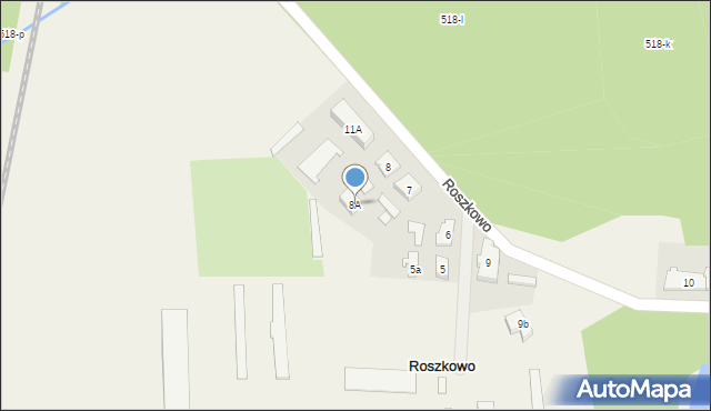 Roszkowo, Roszkowo, 8A, mapa Roszkowo