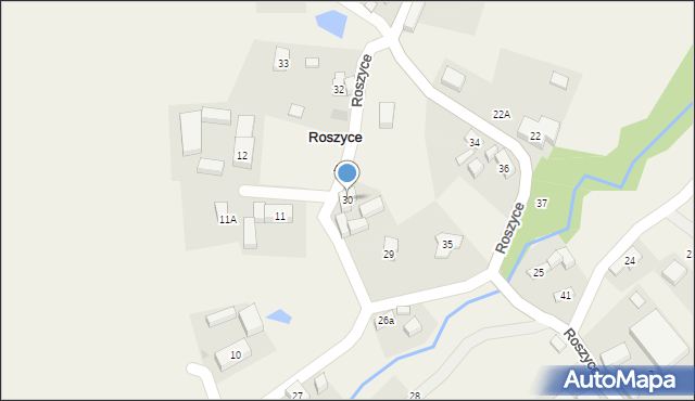 Roszyce, Roszyce, 30, mapa Roszyce