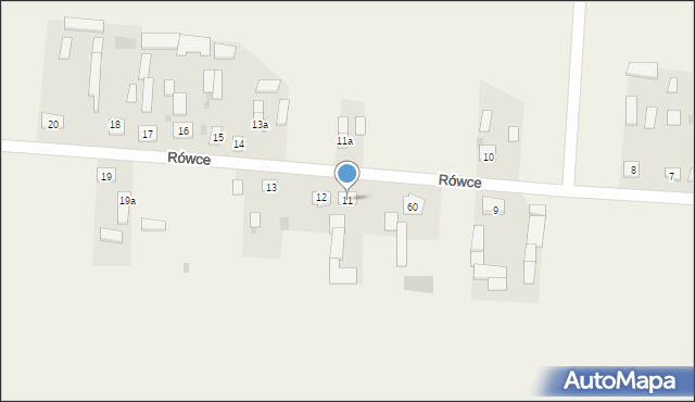 Rówce, Rówce, 11, mapa Rówce