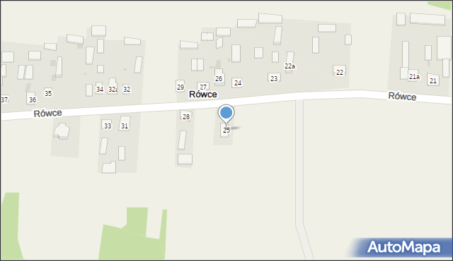 Rówce, Rówce, 25, mapa Rówce