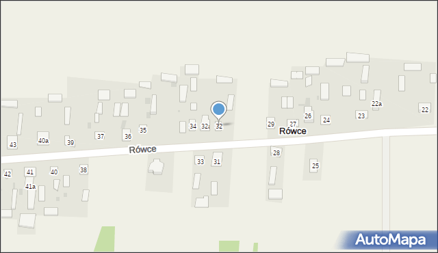 Rówce, Rówce, 32, mapa Rówce