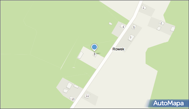 Rowek, Rowek, 6, mapa Rowek