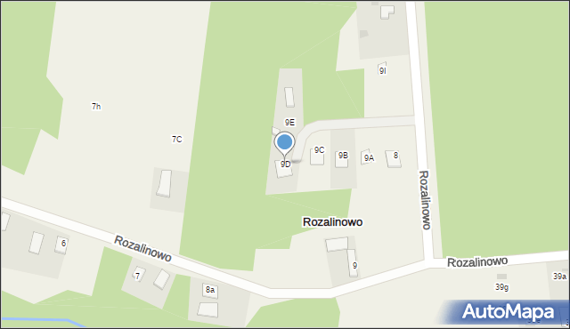 Rozalinowo, Rozalinowo, 9D, mapa Rozalinowo