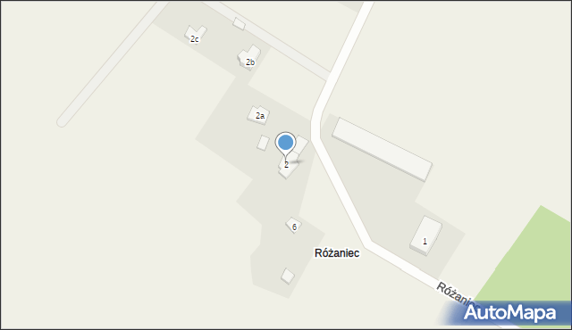 Różaniec, Różaniec, 2, mapa Różaniec