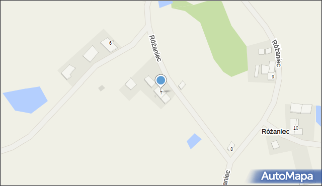 Różaniec, Różaniec, 7, mapa Różaniec