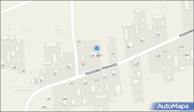 Różaniec, Różaniec Pierwszy, 56B, mapa Różaniec