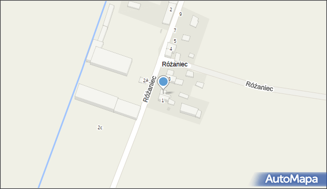 Różaniec, Różaniec, 1a, mapa Różaniec