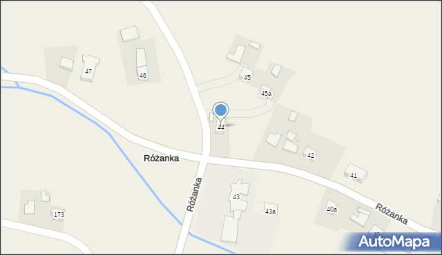 Różanka, Różanka, 44, mapa Różanka