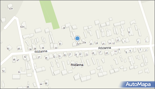 Różanna, Różanna, 23, mapa Różanna