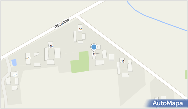 Różanów, Różanów, 31, mapa Różanów