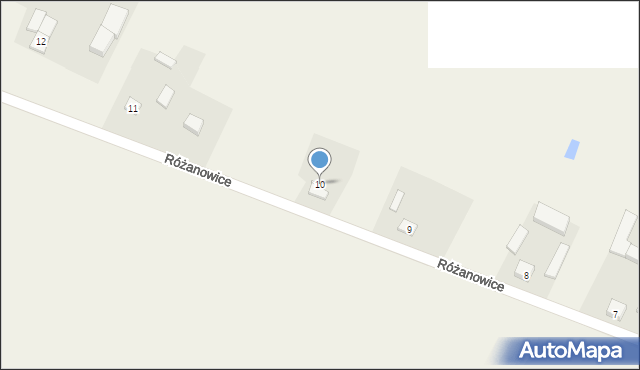 Różanowice, Różanowice, 10, mapa Różanowice