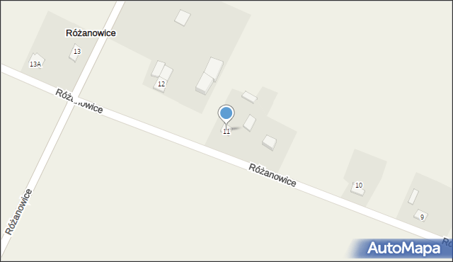 Różanowice, Różanowice, 11, mapa Różanowice